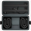 Hyperice Normatec Carry Case, black, open interior hose compartments (empty)