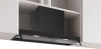 Bosch Series 4 80cm built-in integrated design cooker hood with clear glass canopy in Matt Black