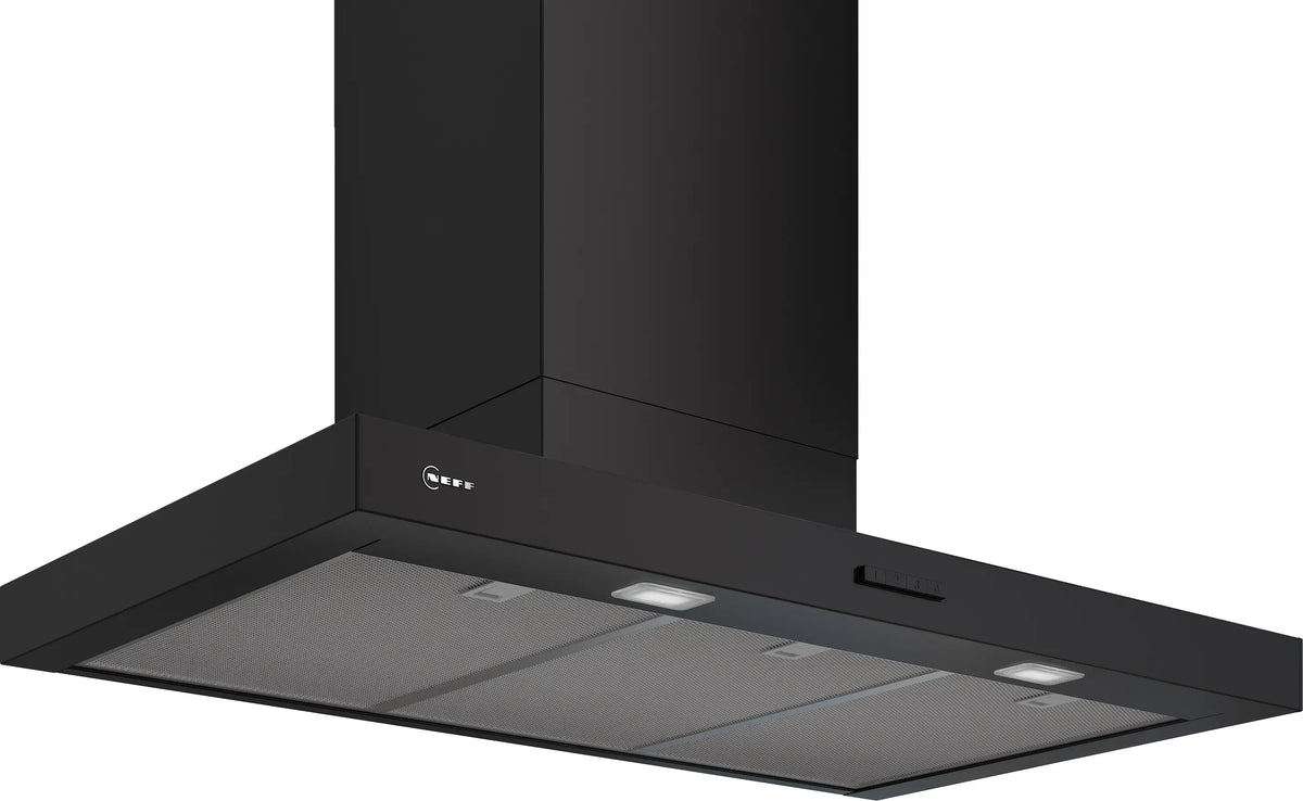 NEFF N 50 90cm wall-mounted chimney cooker hood in Matt Black