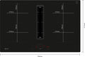 NEFF N 70 V58PHQ4C0 80cm Flush-Mount Induction Hob with Integrated Ventilation System in Black