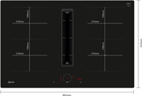 NEFF N 70 V58NHQ4L0 80cm Induction Hob with Integrated Ventilation System in Black
