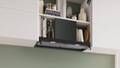Bosch Series 4 80cm built-in integrated design cooker hood with clear glass canopy in Matt Black