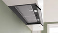 Bosch Series 4 80cm built-in integrated design cooker hood with clear glass canopy in Matt Black