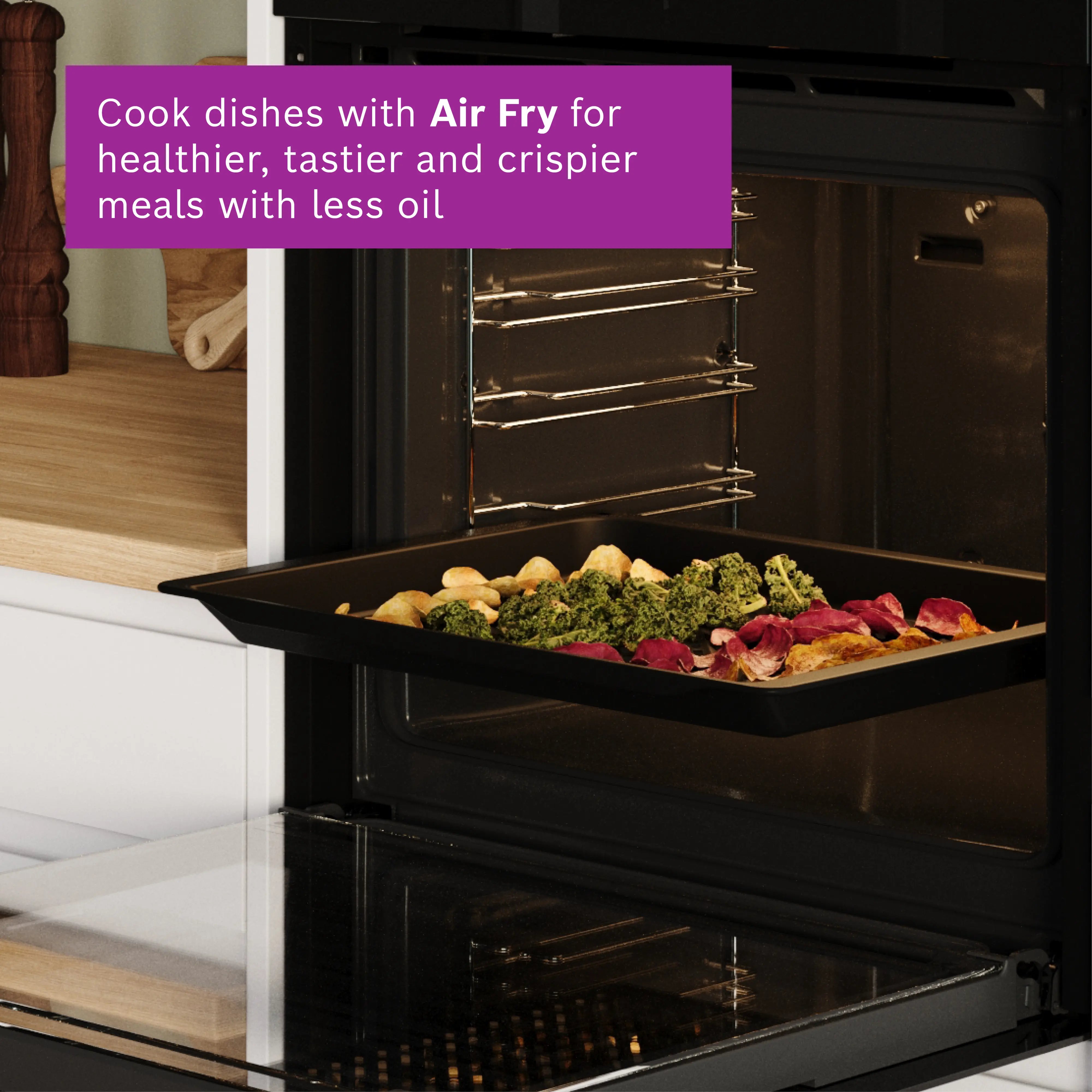 Bosch Series 8 Built-in Oven with 4D HotAir – Black | HBG7341B1B