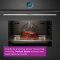 Bosch Series 8 Built-in Steam Oven with FullSteam & Air Fry – Black | HSG7364B1B
