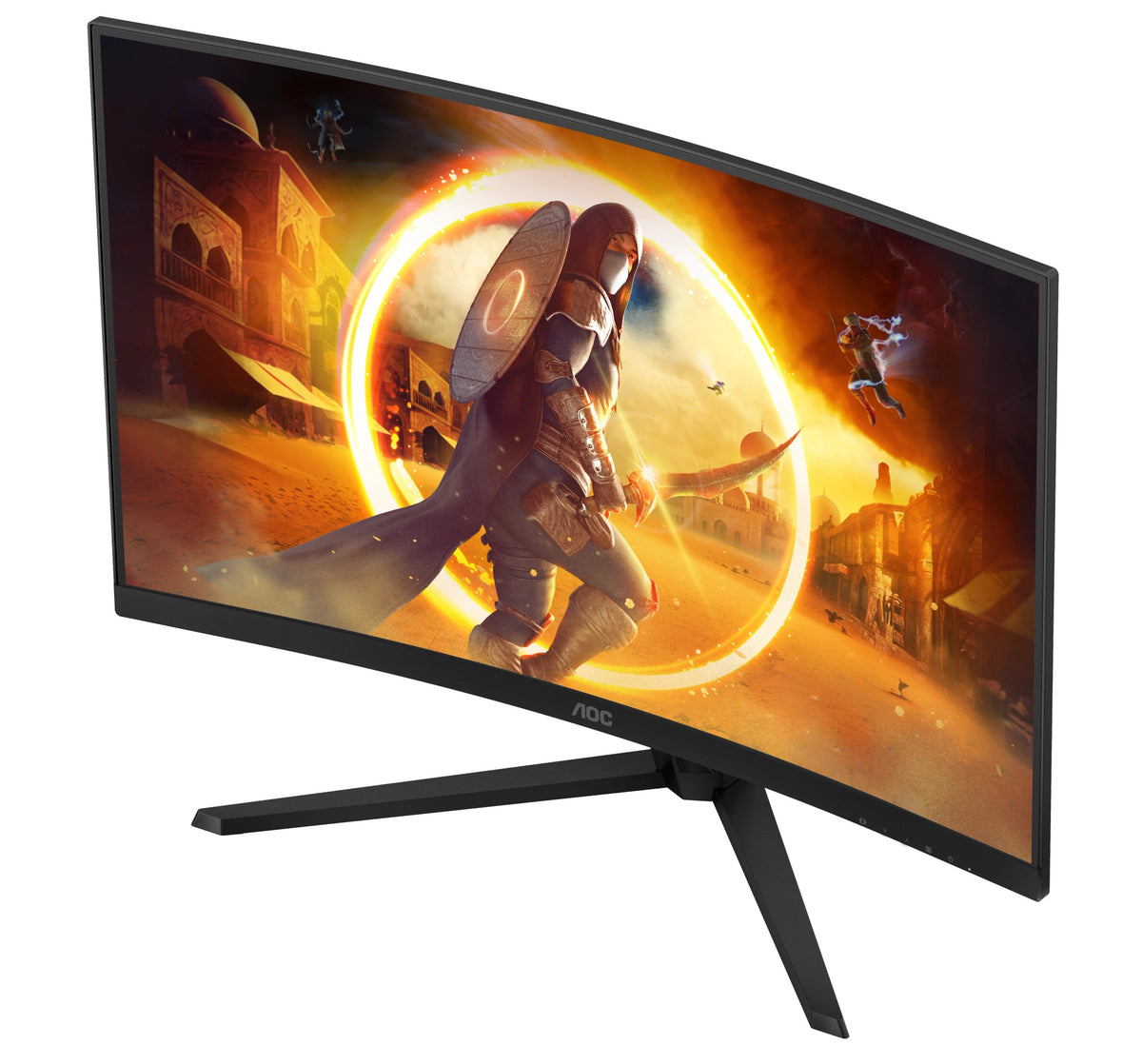 AOC AGON CQ32G4VE 32" QHD 180Hz Curved VA Gaming Monitor - angled view right