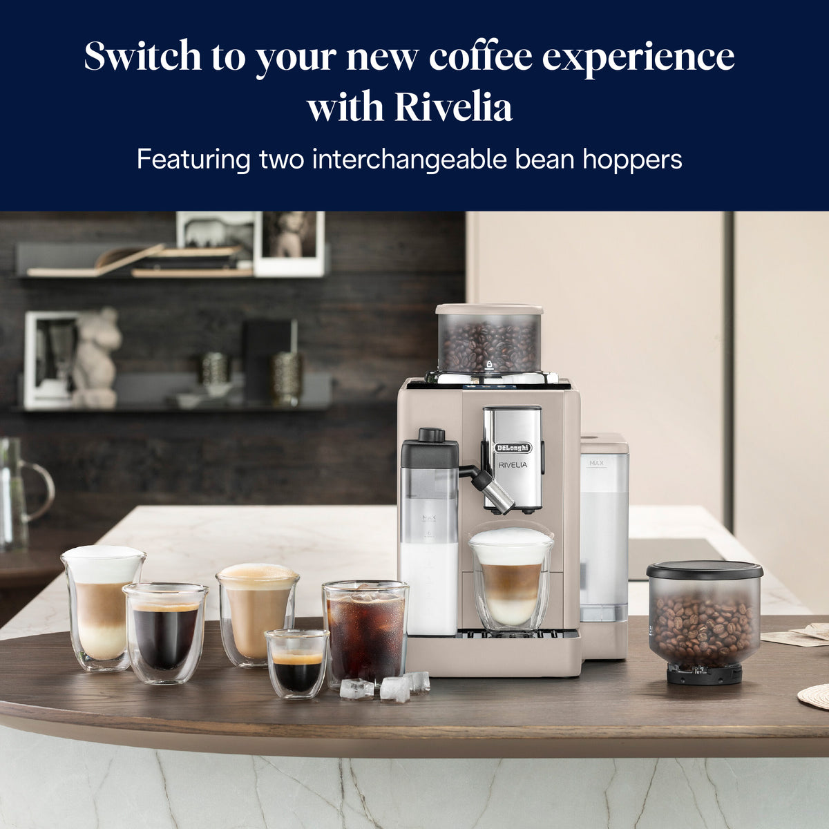 De’Longhi Rivelia Bean-to-Cup Coffee Machine – view 3