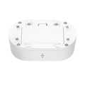 Tapo T300 smart water leak sensor — underside view showing mounting plate and probes