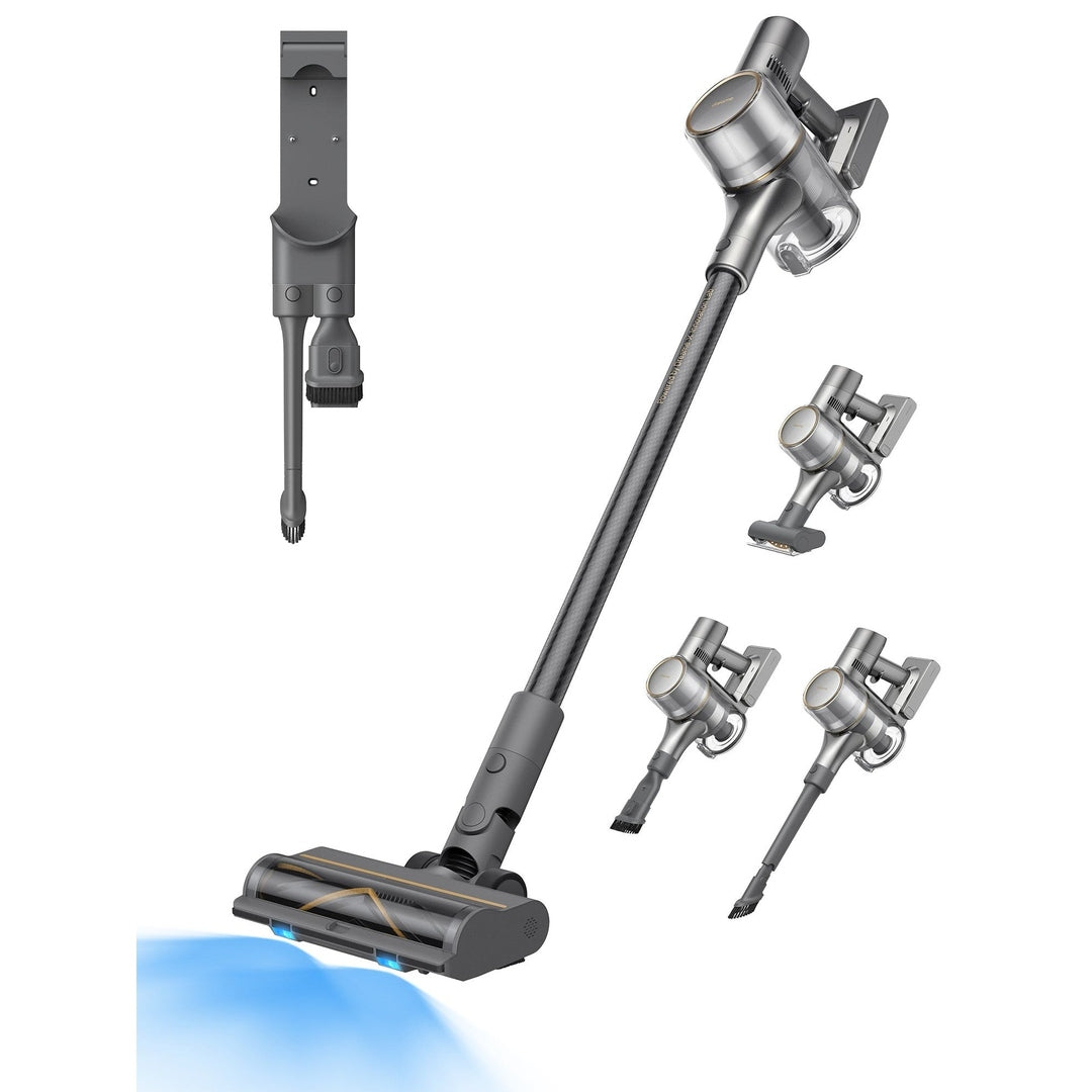Dreame R20 VTV97A cordless stick vacuum with crevice tool and attachments