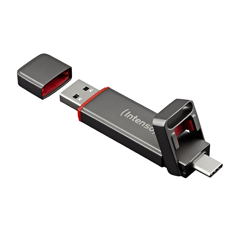 Intenso UX100 250GB External USB-SSD, USB-C & USB-A - Anthracite - view 2