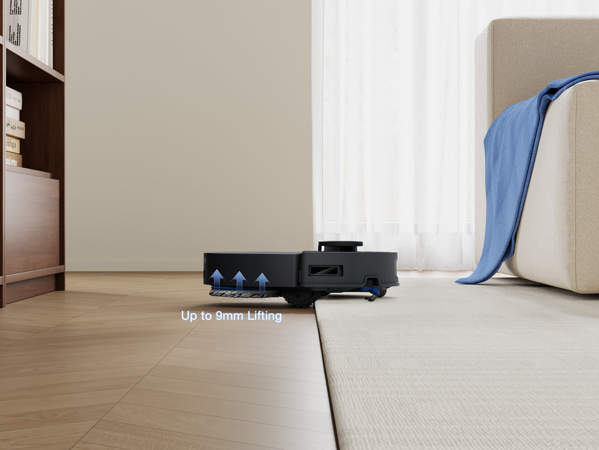 Ecovacs DEEBOT T30e OMNI Robot Vacuum and Mop - Black - mop pads lifting on carpet