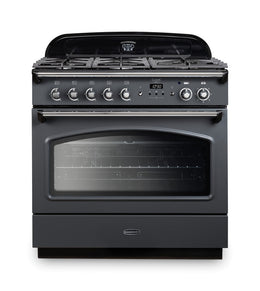 Rangemaster Classic FX 90cm Dual Fuel Range Cooker - Slate with Chrome Trim | CLAS90FXDFFSL/C