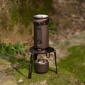 Outin Foldable Coffee Stand tripod in dark anodised aluminium