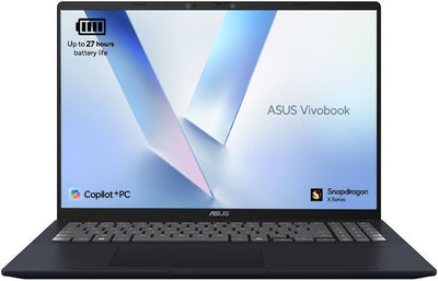 ASUS Vivobook 16 16" WUXGA Copilot+ AI Laptop – Snapdragon X1‑26‑100, 16GB RAM, 512GB SSD | X1607QA‑MB005W