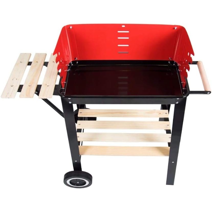 Landmann Wagon Charcoal BBQ with Wooden Shelves | 566 Landmann Outdoor Grill Euronics Ireland