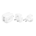 Belkin BoostCharge Pro 3-Port GaN Wall Charger 70W Travel Adapter Kit White product image