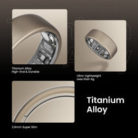 Amazfit Helio Smart Ring – Titanium Health Tracker (Ring Size 12)