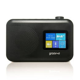 Groov-e Berlin DAB+ and FM Bluetooth Radio Black | GVDR06BK