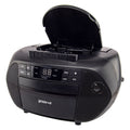 Groov-e Traditional Boombox CD Cassette and FM Radio Black - official product image