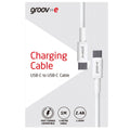 Groov-e USB-C to USB-C Charging Cable 1m White - official product image