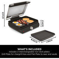 Ninja Sizzle Indoor Grill & Flat Plate | GR101UK