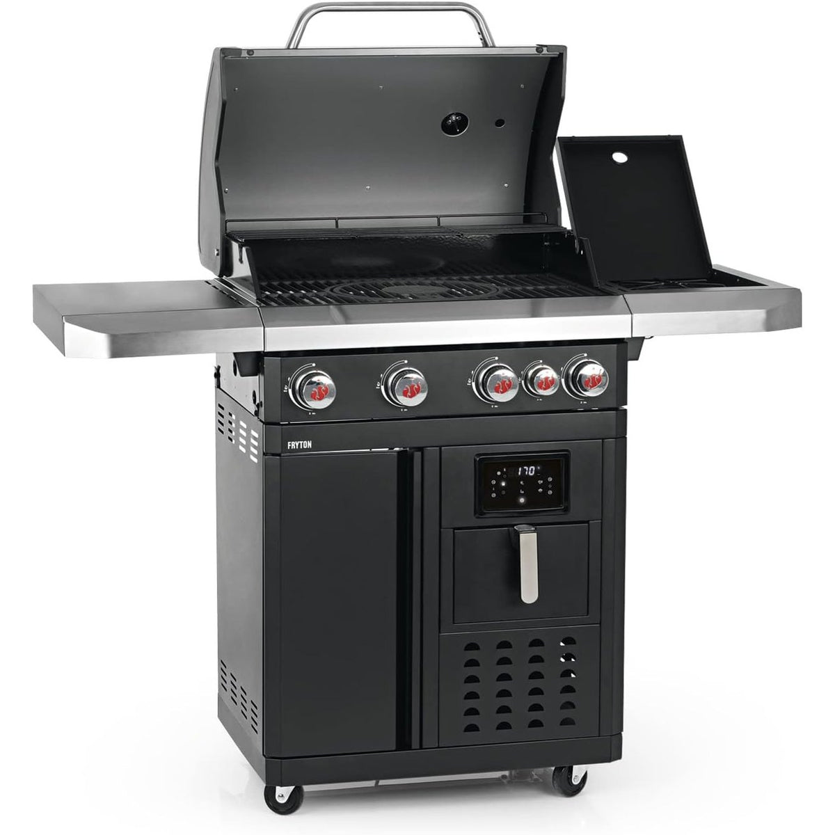 Landmann Fryton 4.1 Cast Iron Gas BBQ with Integrated 3.5L Hot Air Fryer | 7982 Landmann Outdoor Grill Euronics Ireland