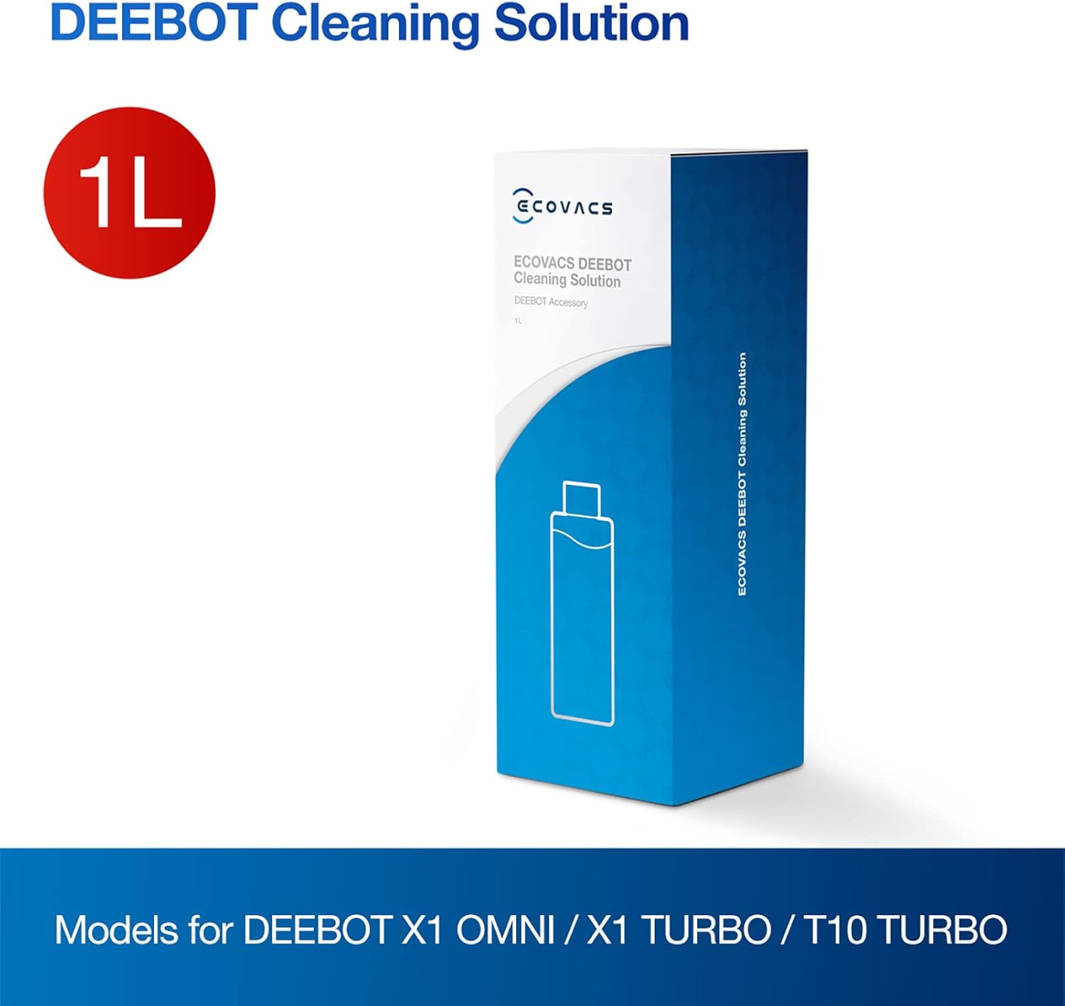 Ecovacs DEEBOT Cleaning Solution 1L - Floor Cleaning for OZMO Mopping System | 270-D-SO01-0019