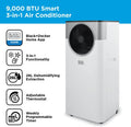 BLACK+DECKER 9000 BTU Smart Portable Air Conditioner with Dehumidifier | BXAC40034GB