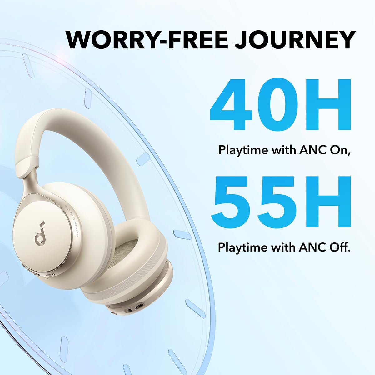 Soundcore Space One Adaptive ANC Headphones - White | A3035G21