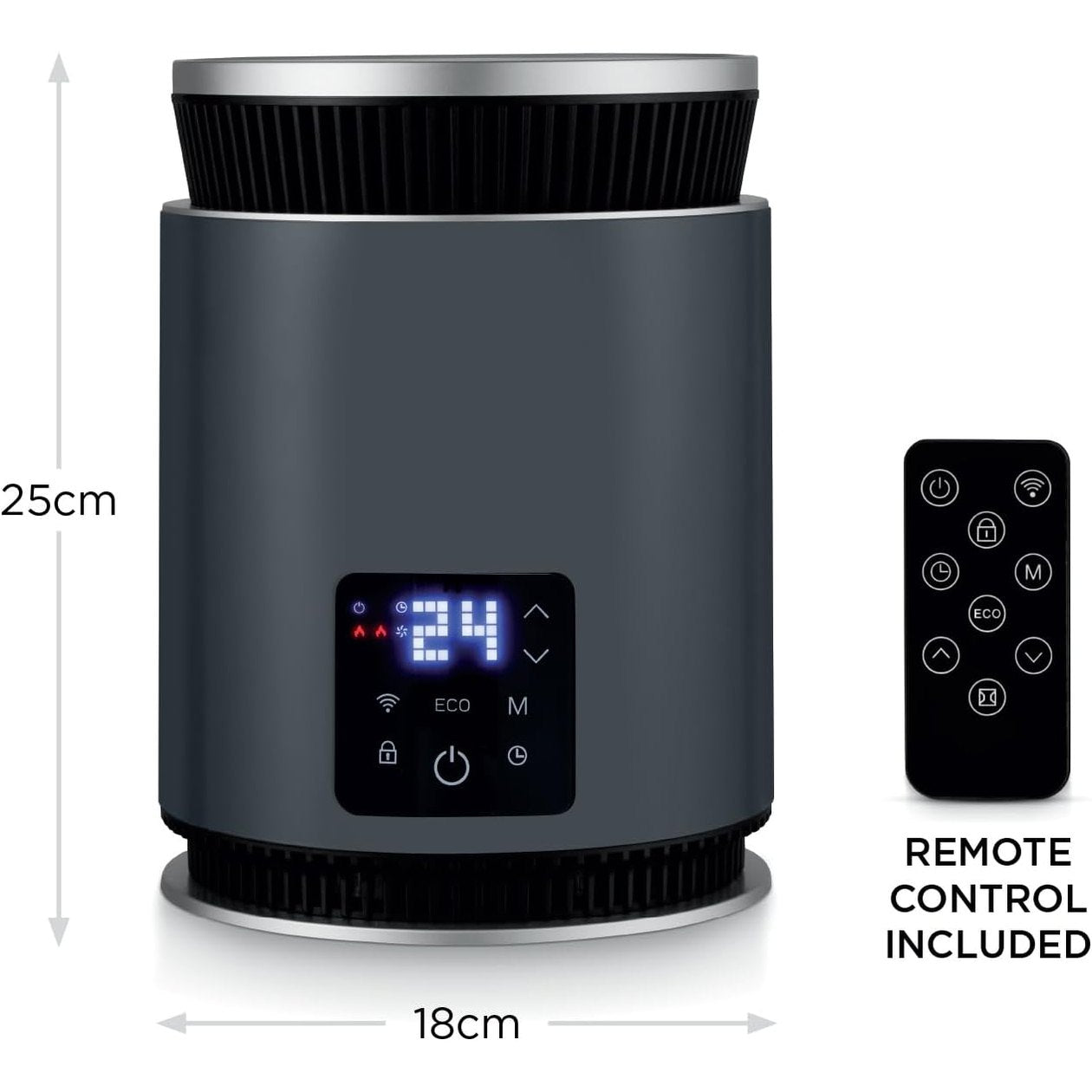 BLACK+DECKER Smart Ceramic Heater Black 1800W | BXSH37030GB