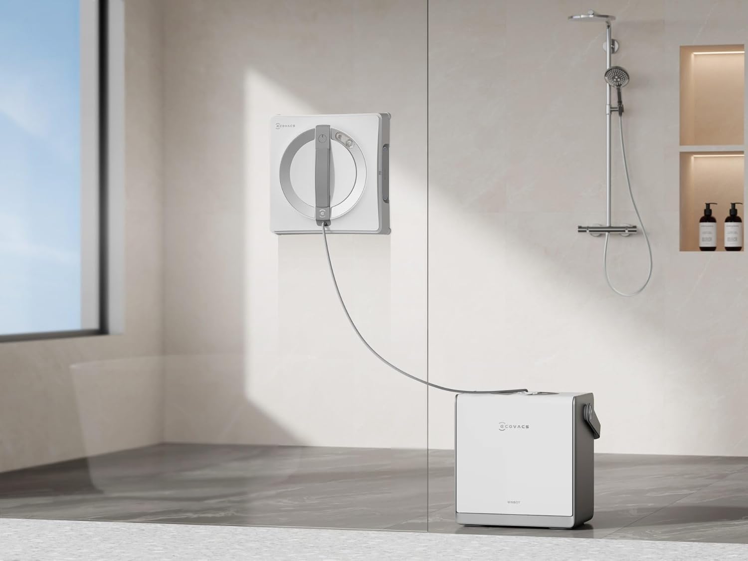 ECOVACS WINBOT W2S OMNI Robotic Window Cleaner | Smart Multifunctional Cleaning Station