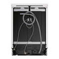 Haier I-Pro Shine Series 3 Freestanding Dishwasher 60cm - White - rear view with hoses