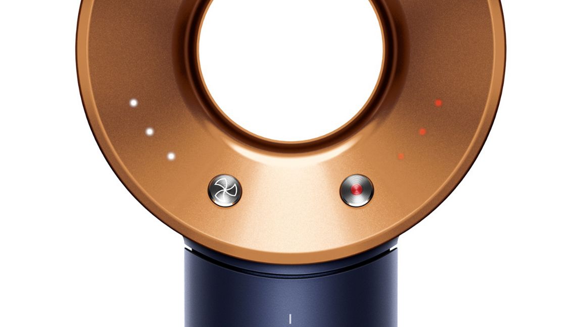 Dyson Supersonic Origin Hair Dryer - Prussian Blue/Rich Copper - rear controls close-up