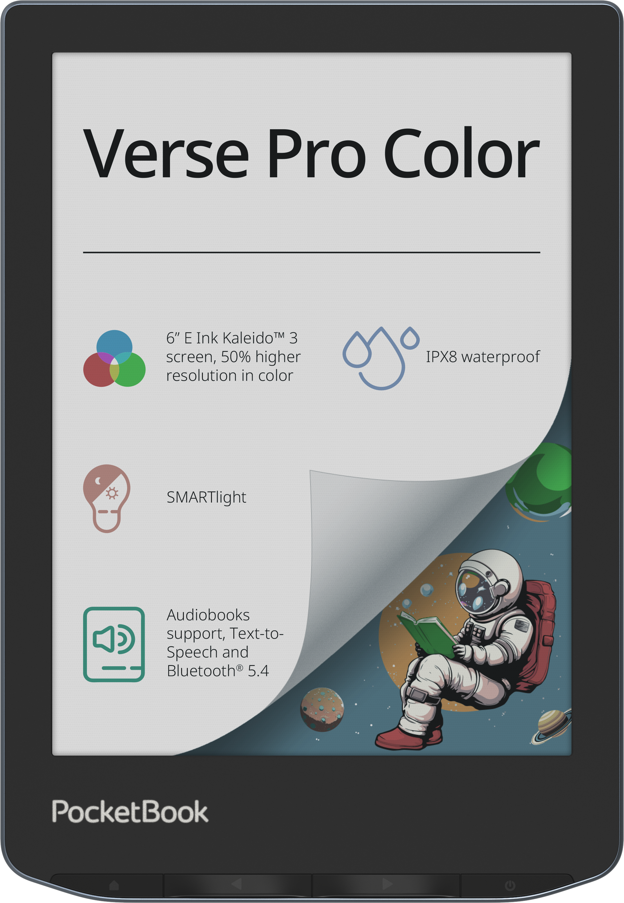 PocketBook Verse Pro Color - 6" E Ink Kaleido 3 Colour E-Reader | 253-PB634K3-1-WW