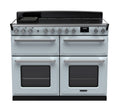 Rangemaster Estel Deluxe 110 Induction range cooker in Misty Blue with Chrome trim