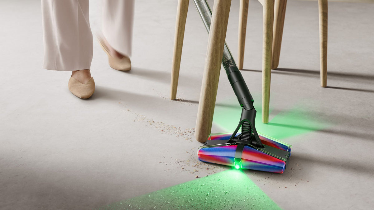 Dyson PencilVac Fluffycones Cordless Vacuum Cleaner - Matte Black - cleaning around chair legs