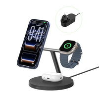 Belkin BoostCharge Pro 3-in-1 Wireless Charging Stand with Qi2 15W Black product image