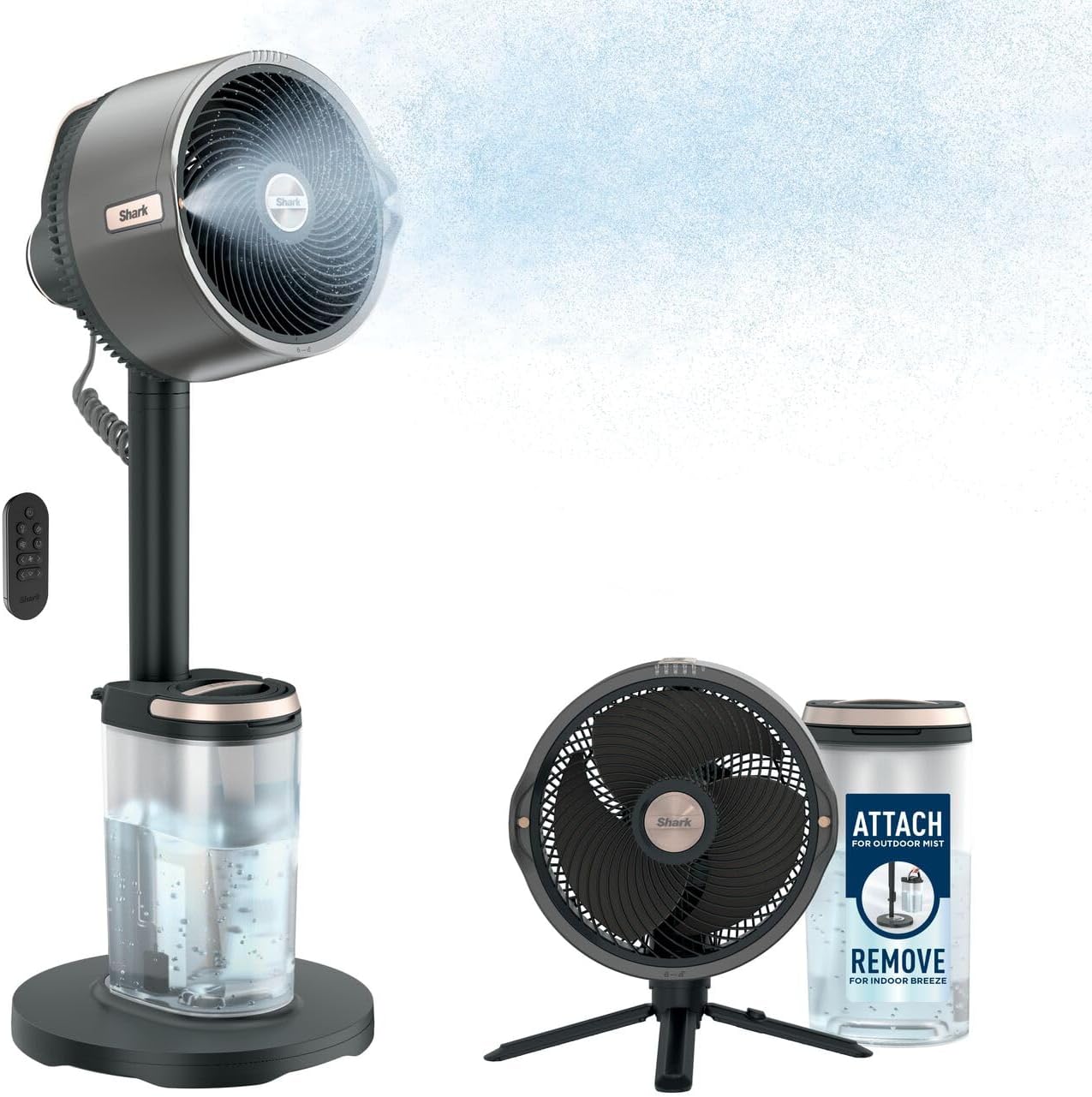 Shark FlexBreeze Pro Mist Cordless Indoor & Outdoor Fan with Outdoor Misting System | FA300UK
