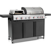 Landmann Caliano 6.1 Cast Iron Gas BBQ with Integrated Pizza Oven | 11937 Landmann Outdoor Grill Euronics Ireland