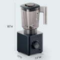 Chefman Obliterator 1380W 48oz Power Blender with Travel Jar | RJ27-T1-TJ-MIDNIGHT