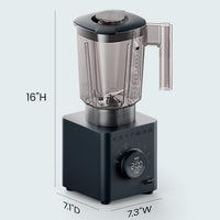 Chefman Obliterator 1380W 48oz Power Blender with Travel Jar | RJ27-T1-TJ-MIDNIGHT