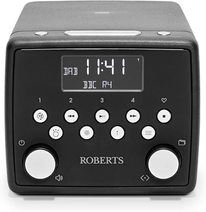 Roberts Sound 49 DAB+/FM CD Clock Radio - Black | SOUND49BK