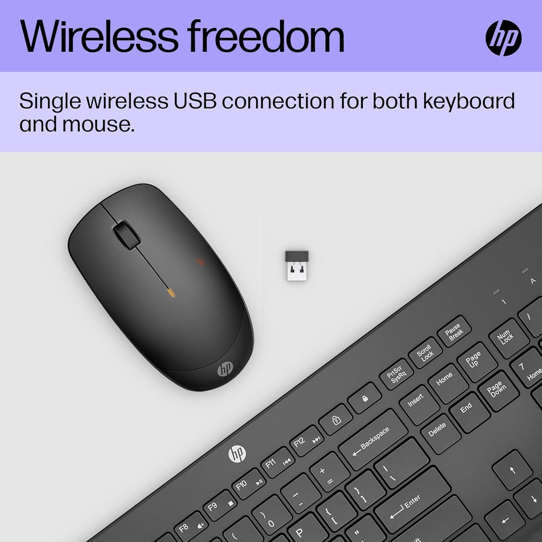 HP 230 Wireless Keyboard and Mouse Combo Set, 2.4 GHz Wireless USB-A Nano Receiver| 18H24AA-DP HP Keyboard Euronics Ireland