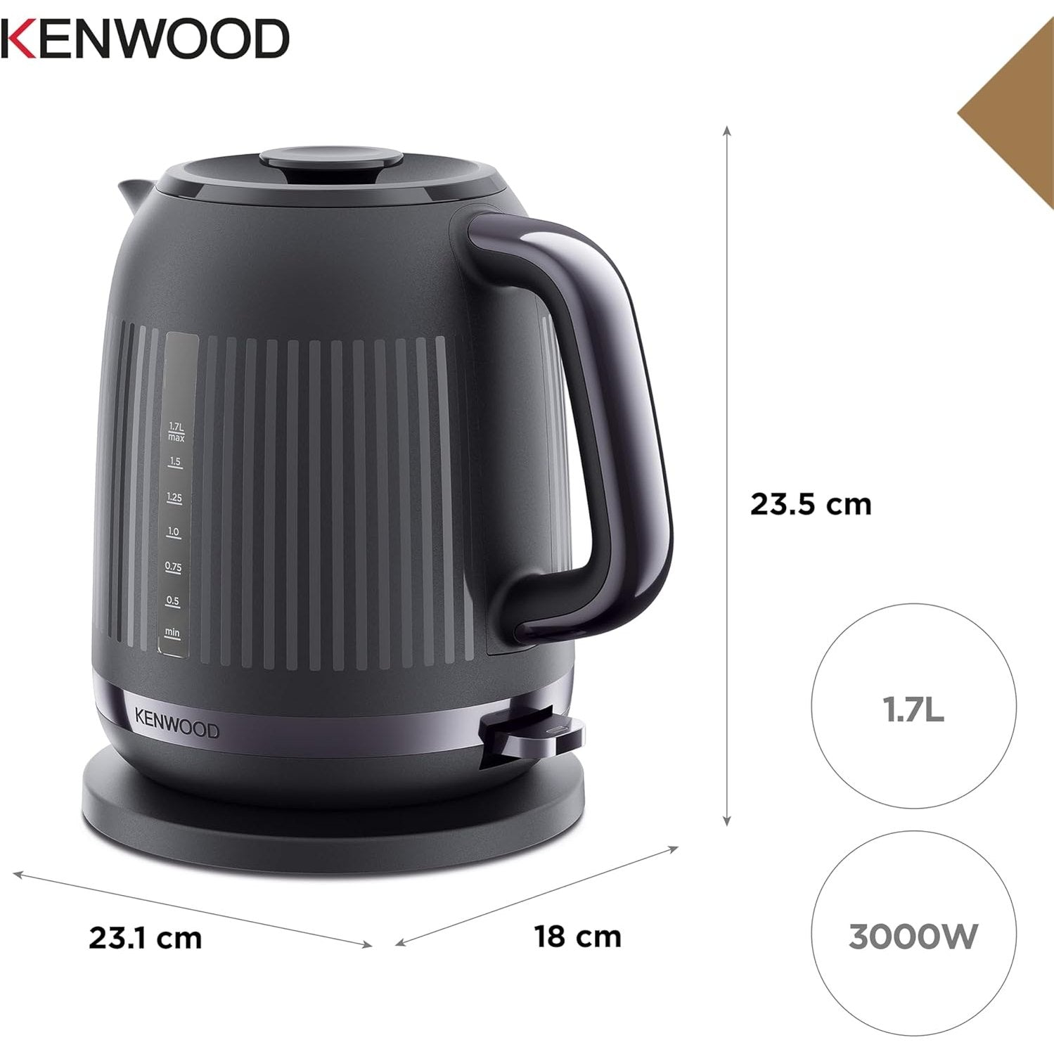 Kenwood Dusk Grey Kettle | ZJP30.000GY