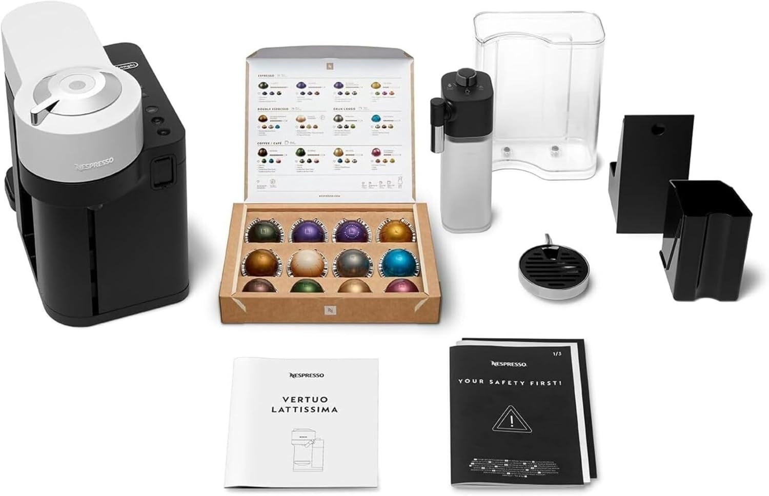 De’Longhi Nespresso Vertuo Lattissima Coffee Machine, White