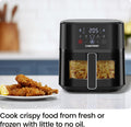 Chefman 5.7L Compact Air Fryer with Hi-Fry Technology | RJ38-6TW-BLK-DS-UK