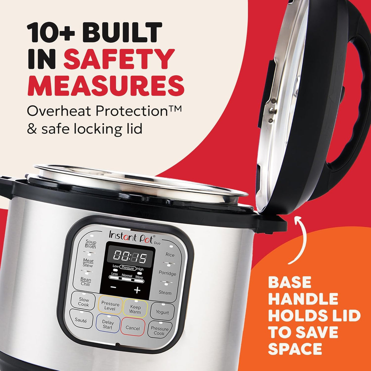 Instapot Instant Pot Duo Mini 3L 7-in-1 Electric Pressure Cooker – Black/Silver – view 4