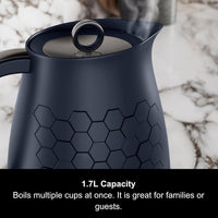 Morphy Richards Cassini 1.7L Rapid Boil Jug Kettle, Outer Space Blue & Silver | 103021
