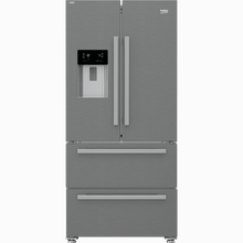 Beko Freestanding American Style Fridge Freezer with HarvestFresh™ Stainless Steel | GNE460520DVPX