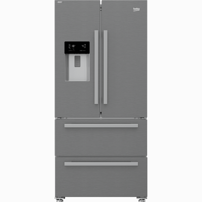 Beko Freestanding American Style Fridge Freezer with HarvestFresh™ Stainless Steel | GNE460520DVPX Beko American Fridge Freezer Euronics Ireland